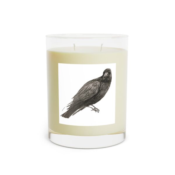 Crow Rustic Raven Scented Candle - 11oz Glass, Perfect for Home Decor, Gifts, Fall, Halloween, and Relaxation