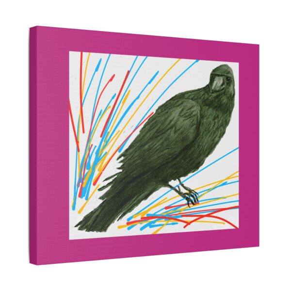 Artistic Crow Splash Canvas Print, Unique Wall Art Decor, Colorful Home Styling, Gift for Bird Lovers, Modern Art for Any Room