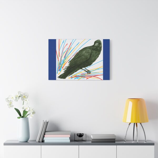 Artistic Crow Splash Canvas Print, Unique Wall Art Decor, Colorful Home Styling, Gift for Bird Lovers, Modern Art for Any Room