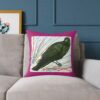 Vibrant Crow Raven Decorative Pillow, Home Decor, Couch Cushion, Unique Gift, Bird Art, Accent Pillow, Colourful Throw Pillow