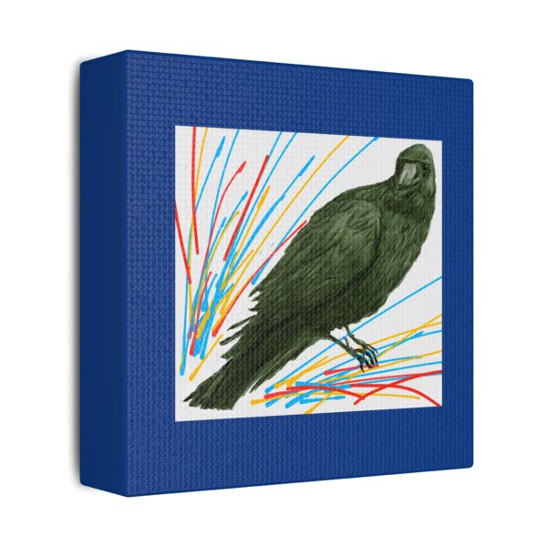 Artistic Crow Splash Canvas Print, Unique Wall Art Decor, Colorful Home Styling, Gift for Bird Lovers, Modern Art for Any Room