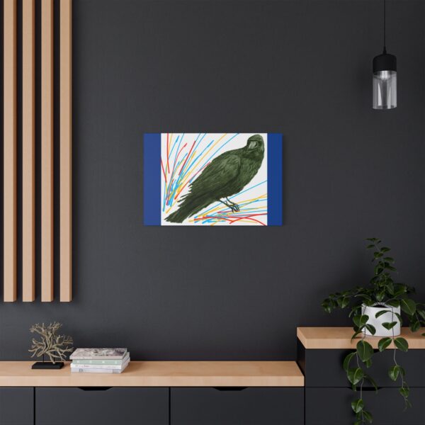 Artistic Crow Splash Canvas Print, Unique Wall Art Decor, Colorful Home Styling, Gift for Bird Lovers, Modern Art for Any Room