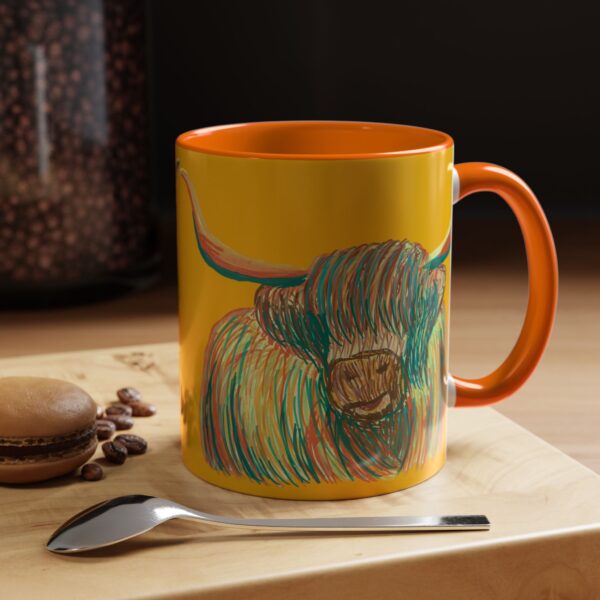 Highland Cow Mug - Whimsical Colorful Coffee Cup for Animal Lovers, Unique Gift for Birthdays, Holidays, Home Decor, Office Use