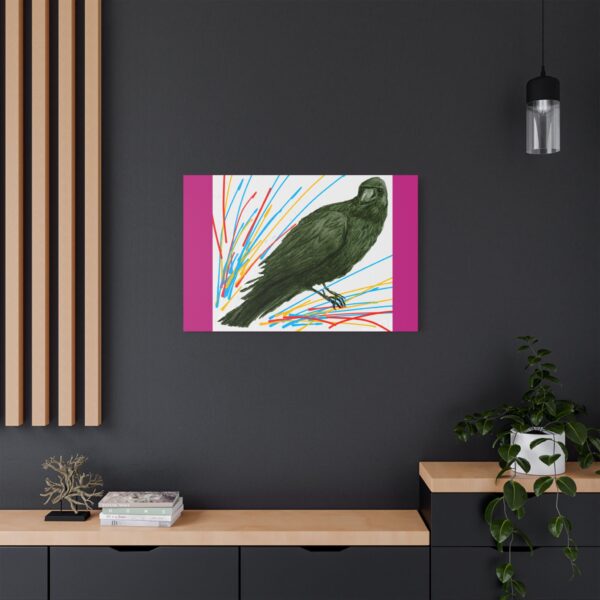 Artistic Crow Splash Canvas Print, Unique Wall Art Decor, Colorful Home Styling, Gift for Bird Lovers, Modern Art for Any Room