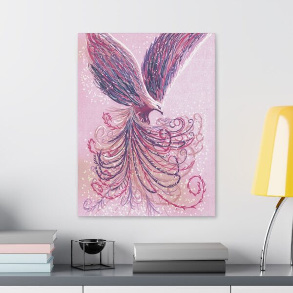 Phoenix Canvas Wall Art, Boho Home Decor, Bird Painting, Colorful Art Print, Unique Gift for Art Lovers, Inspirational Decor