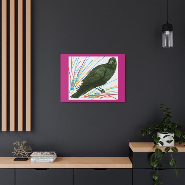 Artistic Crow Splash Canvas Print, Unique Wall Art Decor, Colorful Home Styling, Gift for Bird Lovers, Modern Art for Any Room