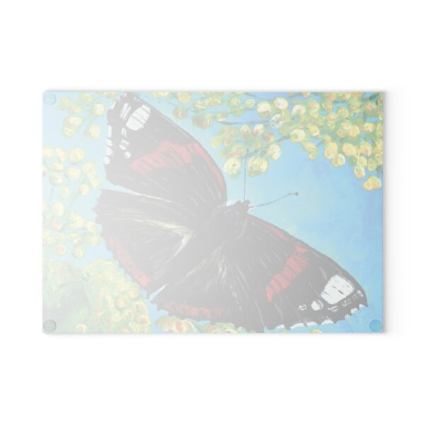 Butterfly Glass Cutting Board | Kitchen Decor | Gift for Home Chefs | Housewarming, Wedding, Mother's Day, Unique Kitchen Gift.