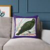 Vibrant Crow Raven Decorative Pillow, Home Decor, Couch Cushion, Unique Gift, Bird Art, Accent Pillow, Colourful Throw Pillow