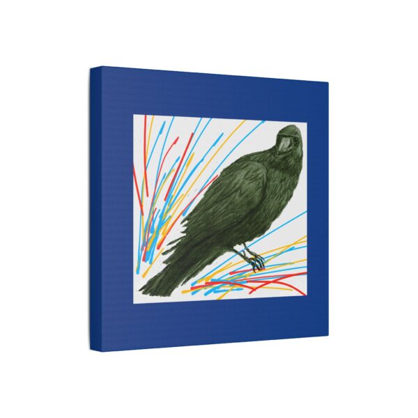 Artistic Crow Splash Canvas Print, Unique Wall Art Decor, Colorful Home Styling, Gift for Bird Lovers, Modern Art for Any Room