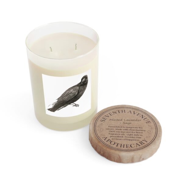 Crow Rustic Raven Scented Candle - 11oz Glass, Perfect for Home Decor, Gifts, Fall, Halloween, and Relaxation