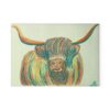 Colorful Highland Cow Glass Cutting Board - Rustic Kitchen Decor, Unique Gift for Home Cooks, Housewarming, Farmhouse Kitchen
