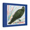 Artistic Crow Splash Canvas Print, Unique Wall Art Decor, Colorful Home Styling, Gift for Bird Lovers, Modern Art for Any Room