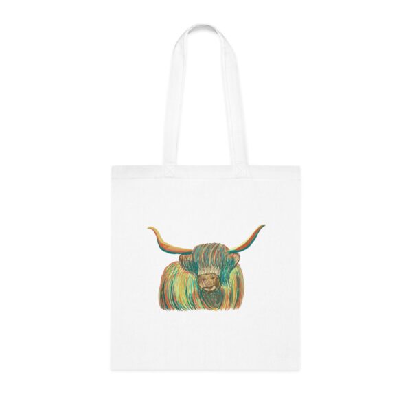 Highland Cow Tote Bag, Eco-Friendly Cotton Bag, Shopping Tote, Gift for Animal Lovers, Boho Style, Reusable Grocery Bag