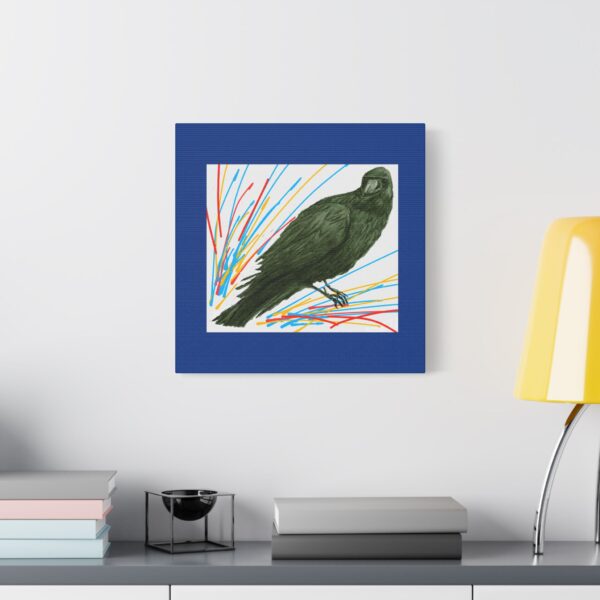 Artistic Crow Splash Canvas Print, Unique Wall Art Decor, Colorful Home Styling, Gift for Bird Lovers, Modern Art for Any Room