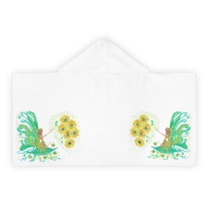 Childrens Hooded Towel - Enchanted Fairy Dahlia Design, Cozy Bath Cover-Up, Kids Beach Towel, Fun Swim Accessory, Birthday Gift Idea