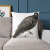 Crow Raven Decorative Pillow, Home Decor, Couch Cushion, Unique Gift, Bird Art, Accent Pillow, Throw Pillow