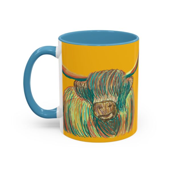 Highland Cow Mug - Whimsical Colorful Coffee Cup for Animal Lovers, Unique Gift for Birthdays, Holidays, Home Decor, Office Use