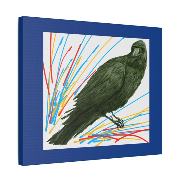 Artistic Crow Splash Canvas Print, Unique Wall Art Decor, Colorful Home Styling, Gift for Bird Lovers, Modern Art for Any Room