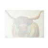 Colorful Highland Cow Glass Cutting Board - Rustic Kitchen Decor, Unique Gift for Home Cooks, Housewarming, Farmhouse Kitchen
