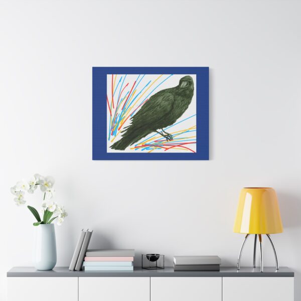 Artistic Crow Splash Canvas Print, Unique Wall Art Decor, Colorful Home Styling, Gift for Bird Lovers, Modern Art for Any Room