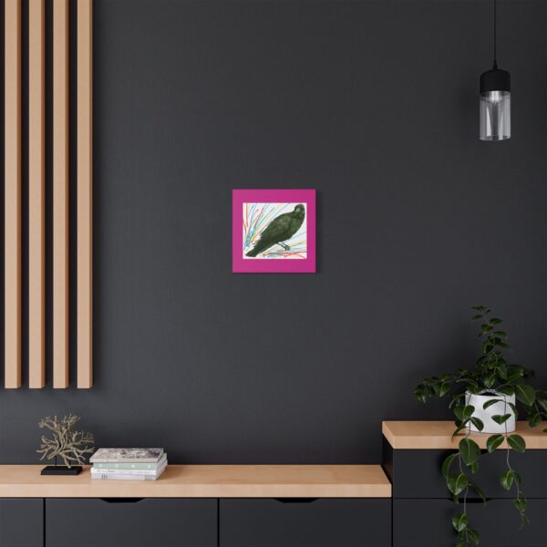 Artistic Crow Splash Canvas Print, Unique Wall Art Decor, Colorful Home Styling, Gift for Bird Lovers, Modern Art for Any Room
