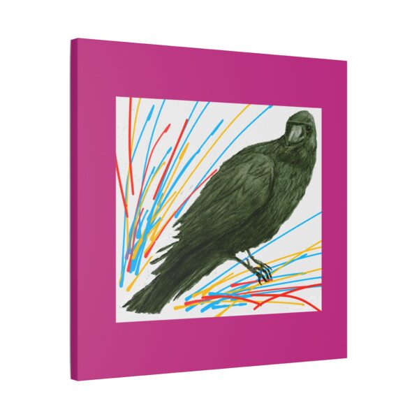 Artistic Crow Splash Canvas Print, Unique Wall Art Decor, Colorful Home Styling, Gift for Bird Lovers, Modern Art for Any Room