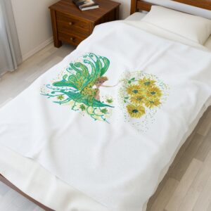 Enchanting Fairy Plush Blanket - Cozy Home Decor, Gift for All Ages, Ideal for Birthdays, Housewarming, Relaxation