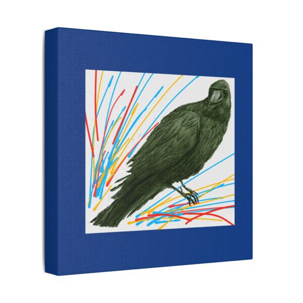 Artistic Crow Splash Canvas Print, Unique Wall Art Decor, Colorful Home Styling, Gift for Bird Lovers, Modern Art for Any Room
