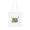Highland Cow Tote Bag, Eco-Friendly Cotton Bag, Shopping Tote, Gift for Animal Lovers, Boho Style, Reusable Grocery Bag