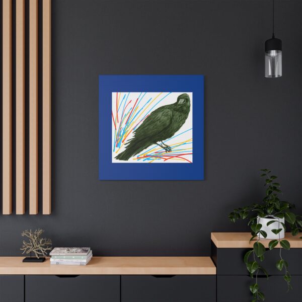 Artistic Crow Splash Canvas Print, Unique Wall Art Decor, Colorful Home Styling, Gift for Bird Lovers, Modern Art for Any Room