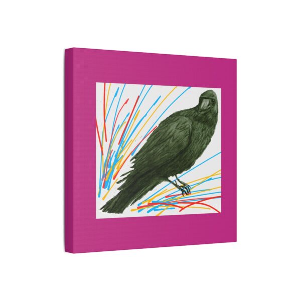Artistic Crow Splash Canvas Print, Unique Wall Art Decor, Colorful Home Styling, Gift for Bird Lovers, Modern Art for Any Room