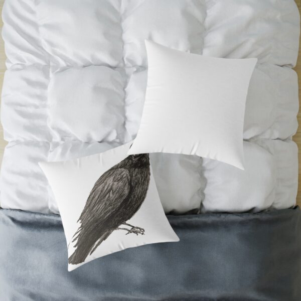 Crow Raven Decorative Pillow, Home Decor, Couch Cushion, Unique Gift, Bird Art, Accent Pillow, Throw Pillow