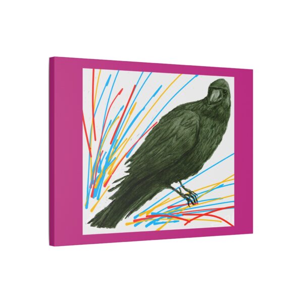 Artistic Crow Splash Canvas Print, Unique Wall Art Decor, Colorful Home Styling, Gift for Bird Lovers, Modern Art for Any Room