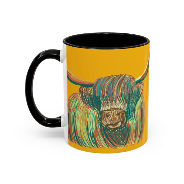 Highland Cow Mug - Whimsical Colorful Coffee Cup for Animal Lovers, Unique Gift for Birthdays, Holidays, Home Decor, Office Use