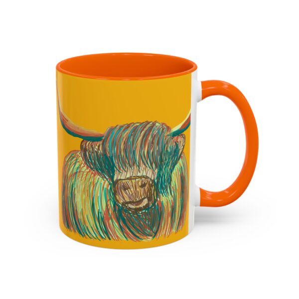 Highland Cow Mug - Whimsical Colorful Coffee Cup for Animal Lovers, Unique Gift for Birthdays, Holidays, Home Decor, Office Use