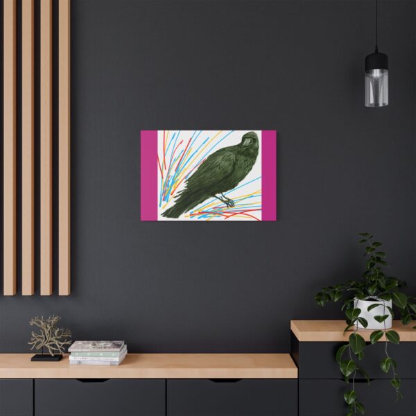 Artistic Crow Splash Canvas Print, Unique Wall Art Decor, Colorful Home Styling, Gift for Bird Lovers, Modern Art for Any Room