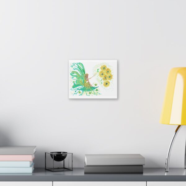 Whimsical Dahlia Fairy Canvas Art | Colourful Home Decor, Unique Gift for Fairy Lovers, Enchanting Wall Art, Nature-Inspired Gift