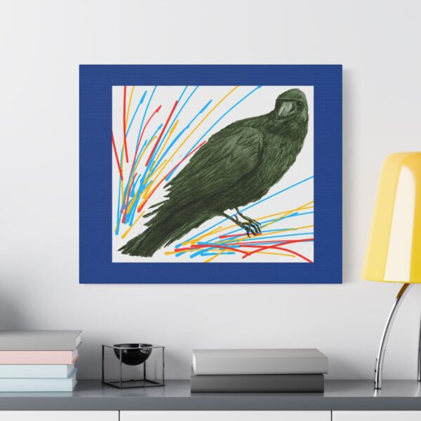 Artistic Crow Splash Canvas Print, Unique Wall Art Decor, Colorful Home Styling, Gift for Bird Lovers, Modern Art for Any Room