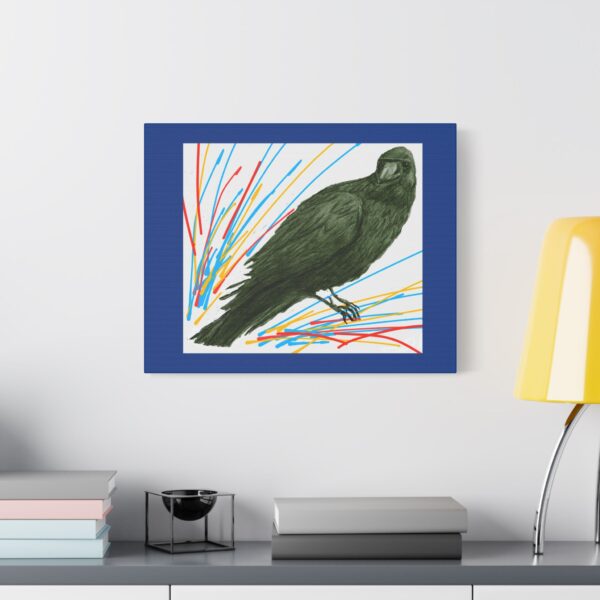 Artistic Crow Splash Canvas Print, Unique Wall Art Decor, Colorful Home Styling, Gift for Bird Lovers, Modern Art for Any Room