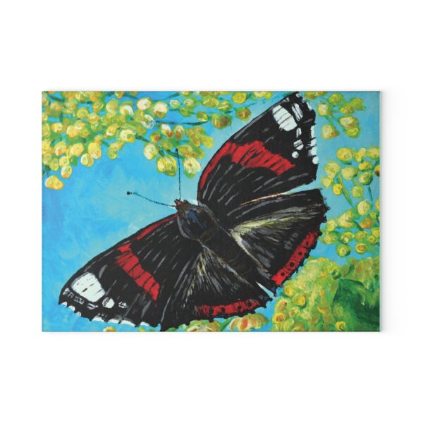 Butterfly Glass Cutting Board | Kitchen Decor | Gift for Home Chefs | Housewarming, Wedding, Mother's Day, Unique Kitchen Gift.