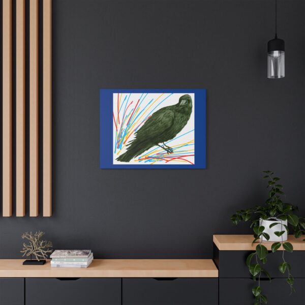 Artistic Crow Splash Canvas Print, Unique Wall Art Decor, Colorful Home Styling, Gift for Bird Lovers, Modern Art for Any Room