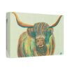 Highland Cow Wall Art, Colorful Canvas Print, Farmhouse Decor, Animal Lover Gift, Rustic Home Decor