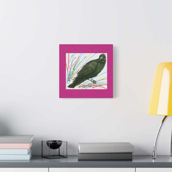 Artistic Crow Splash Canvas Print, Unique Wall Art Decor, Colorful Home Styling, Gift for Bird Lovers, Modern Art for Any Room