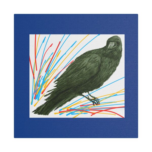 Artistic Crow Splash Canvas Print, Unique Wall Art Decor, Colorful Home Styling, Gift for Bird Lovers, Modern Art for Any Room