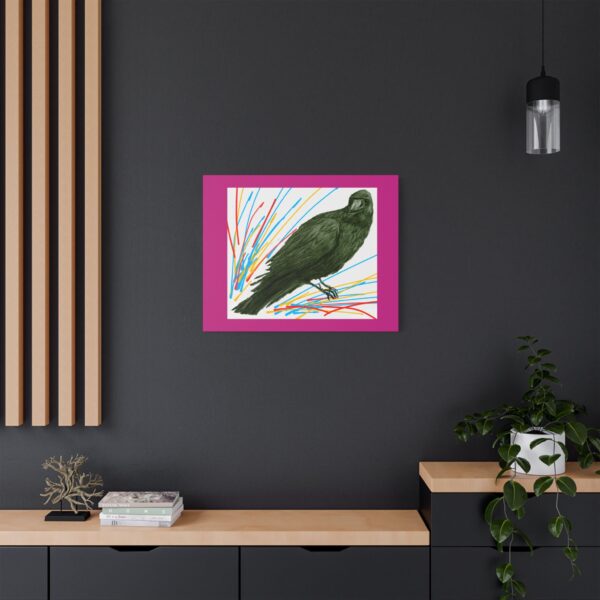 Artistic Crow Splash Canvas Print, Unique Wall Art Decor, Colorful Home Styling, Gift for Bird Lovers, Modern Art for Any Room