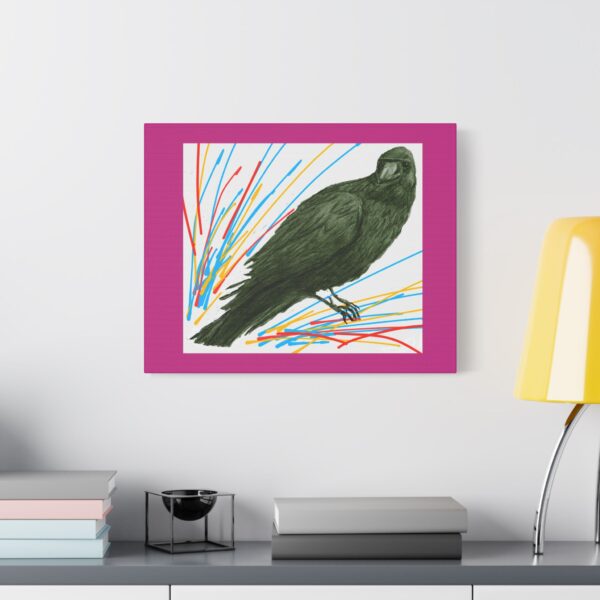 Artistic Crow Splash Canvas Print, Unique Wall Art Decor, Colorful Home Styling, Gift for Bird Lovers, Modern Art for Any Room