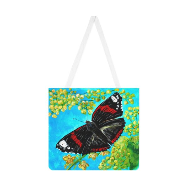 Butterfly Art Shoulder Tote Bag, Eco-Friendly Shopping Bag, Floral Gift, Summer Accessory, Nature Lover Tote