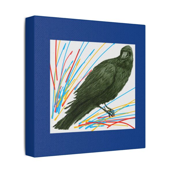 Artistic Crow Splash Canvas Print, Unique Wall Art Decor, Colorful Home Styling, Gift for Bird Lovers, Modern Art for Any Room