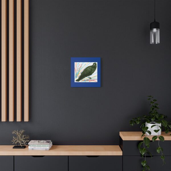 Artistic Crow Splash Canvas Print, Unique Wall Art Decor, Colorful Home Styling, Gift for Bird Lovers, Modern Art for Any Room