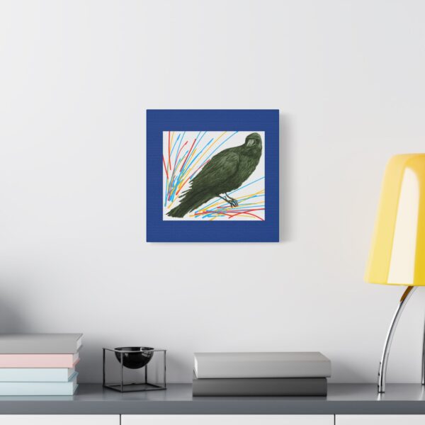 Artistic Crow Splash Canvas Print, Unique Wall Art Decor, Colorful Home Styling, Gift for Bird Lovers, Modern Art for Any Room